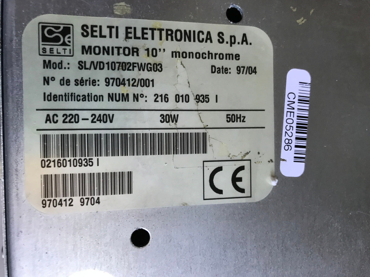 Selti Sl-Vd10702fwg03 10' Operator Interface,220-240Vac Monitor,Elettronica,Ax