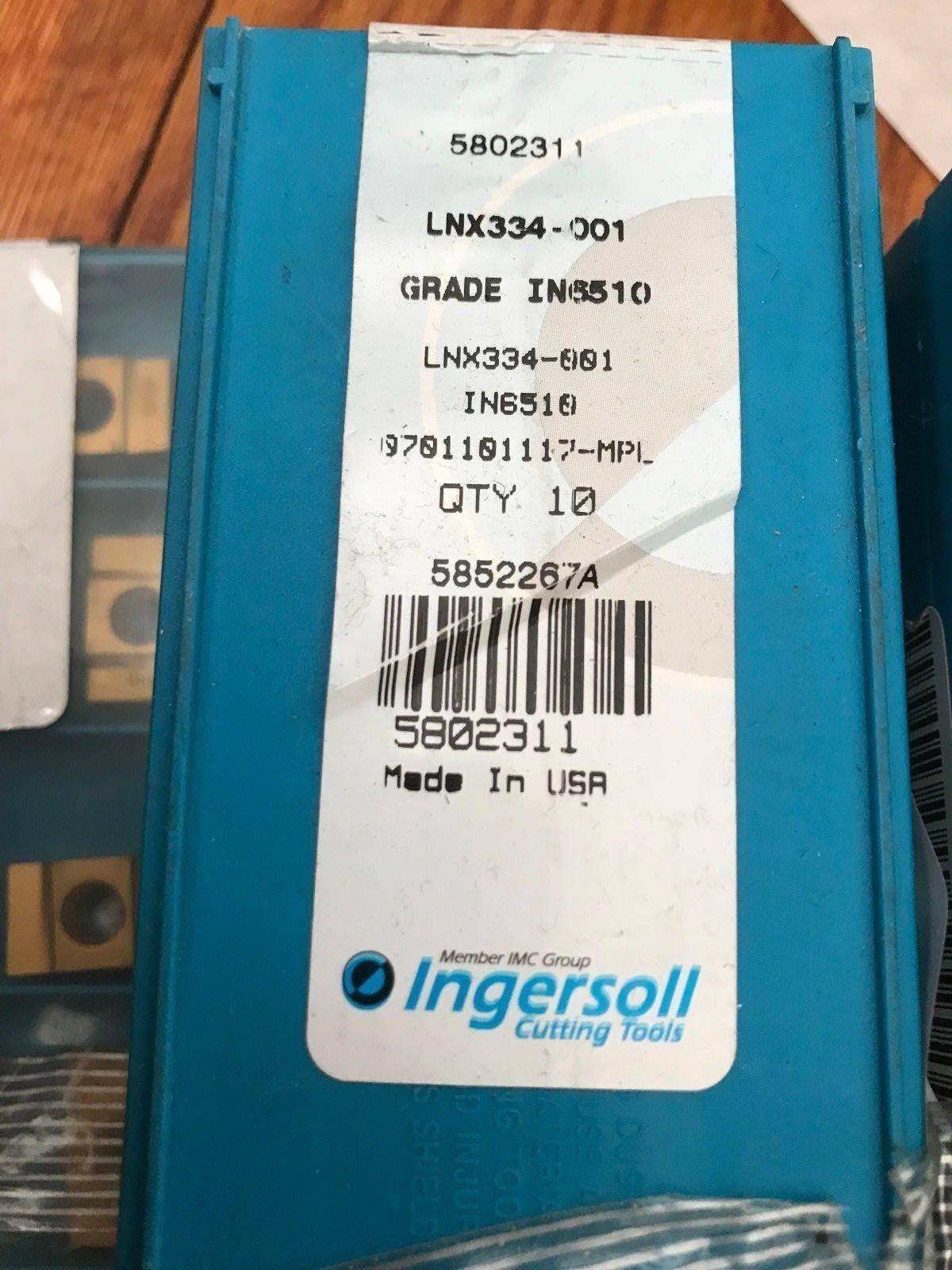 Lot 50 Ingersoll Lnx334-001,6510 Carbide Insert In6510 9Ze5169d1,Ej
