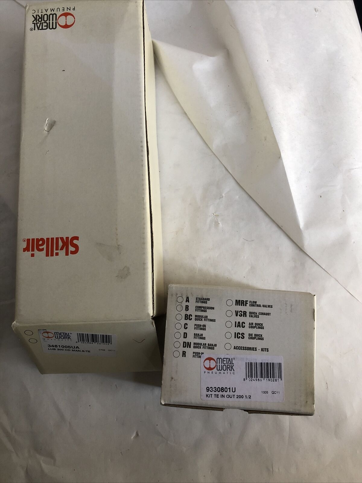 Metal Work 3481005Ua Pneumatic Lubricator Lub 200 & 1/2" Npt 9330801U Kit,Dg