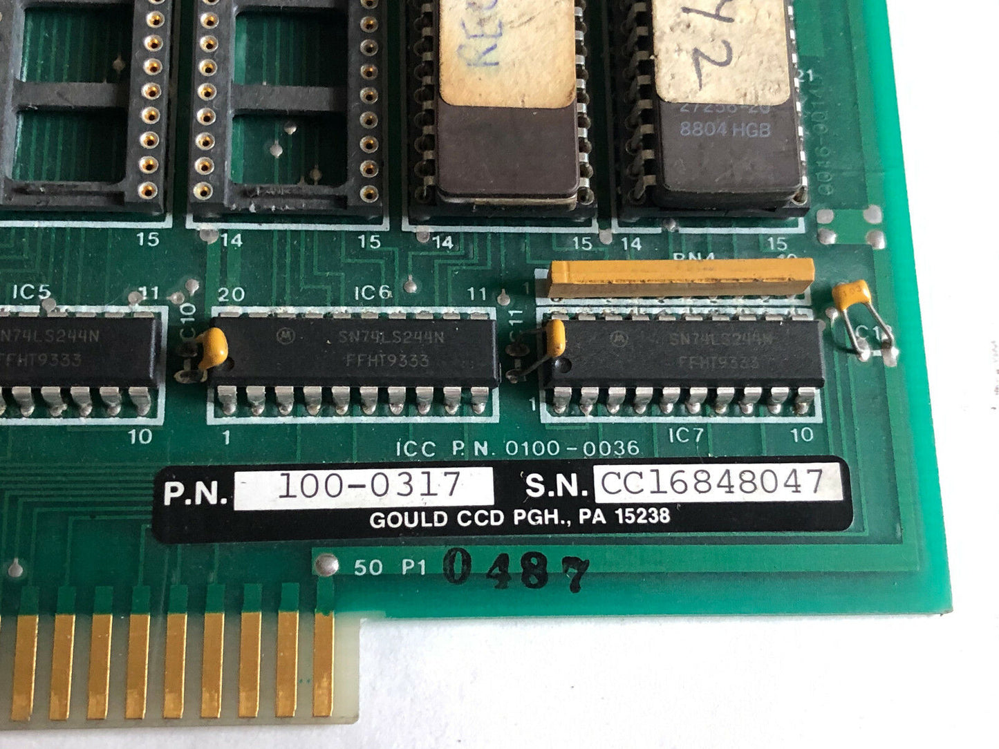 Gould Ccd 100-0317 Pc Circuit Board Control Assembly, Pcb 0100-0036,Sv,Cg