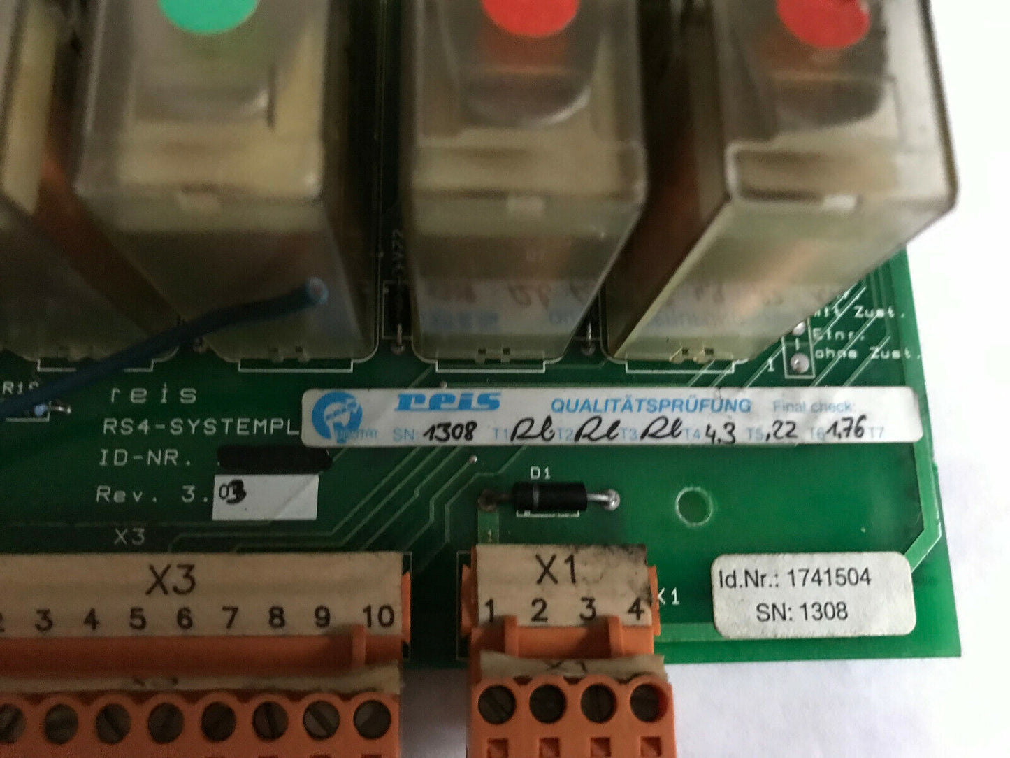 Reis Robotics 1741504 Rs4-Systempl Control Reis Rl26 Pick & Place Board,Ae