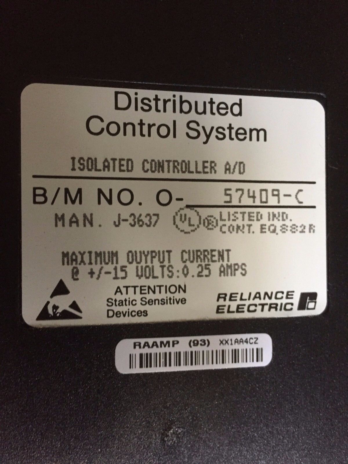 Reliance Electric 57409 Isolated Control A/D Alog 2Point Distributed,57409-C,Cv