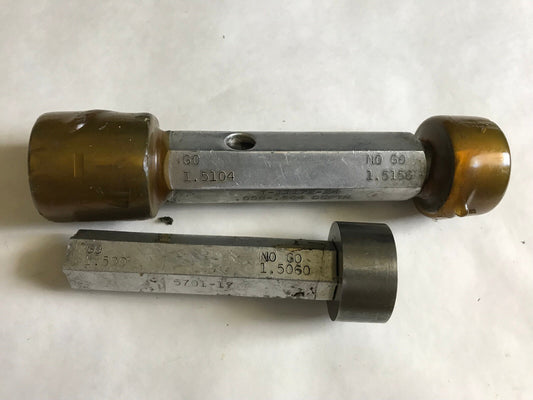 Lot The Pipe Machinery Go No Go Plug Gage Nogo  1.5060 1.5104 1.5156,Ac