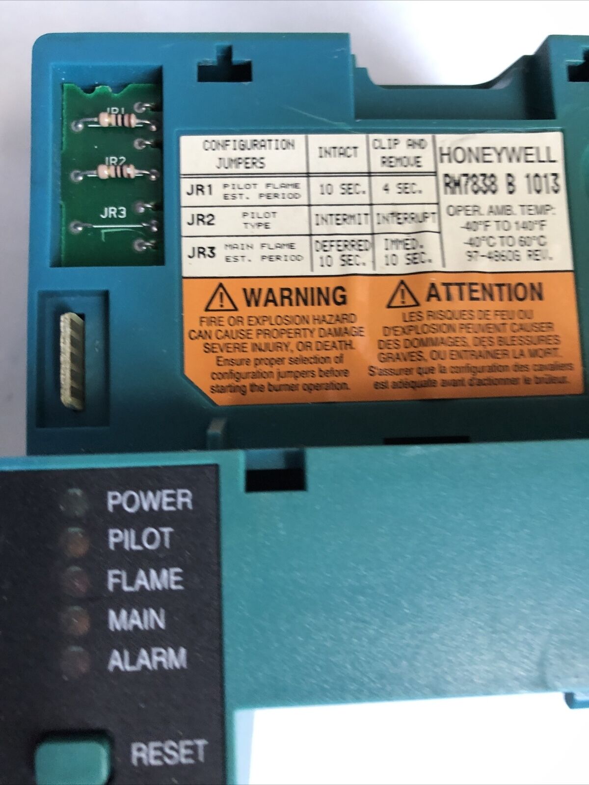 Honeywell Burner Control Rm7838 B 1013, R7847 B 1031,St7800 A 1070,Fc