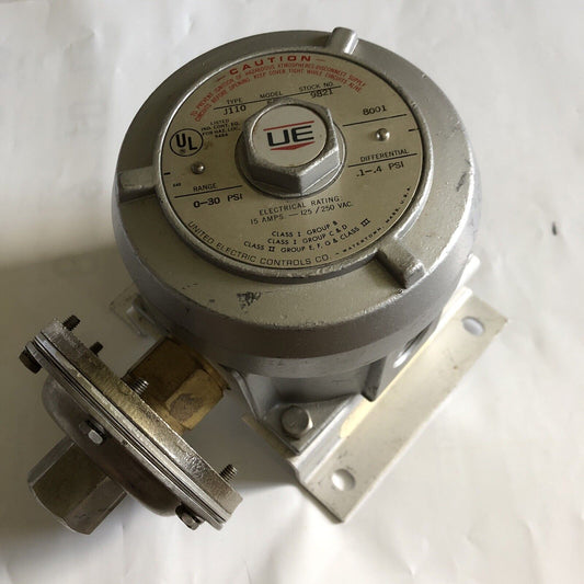 Ue Ji10 554,United Electric J110 554 9821 Pressure Switch 0-30Psi Ss 1/4" Npt,Ej