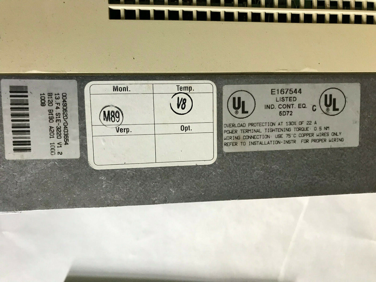 Keb 13.F4.S1e-3220/1.2 Keb Combivert F4,13.F4.S1e-3220/1 2 Inverter 9.5Kva,Sf