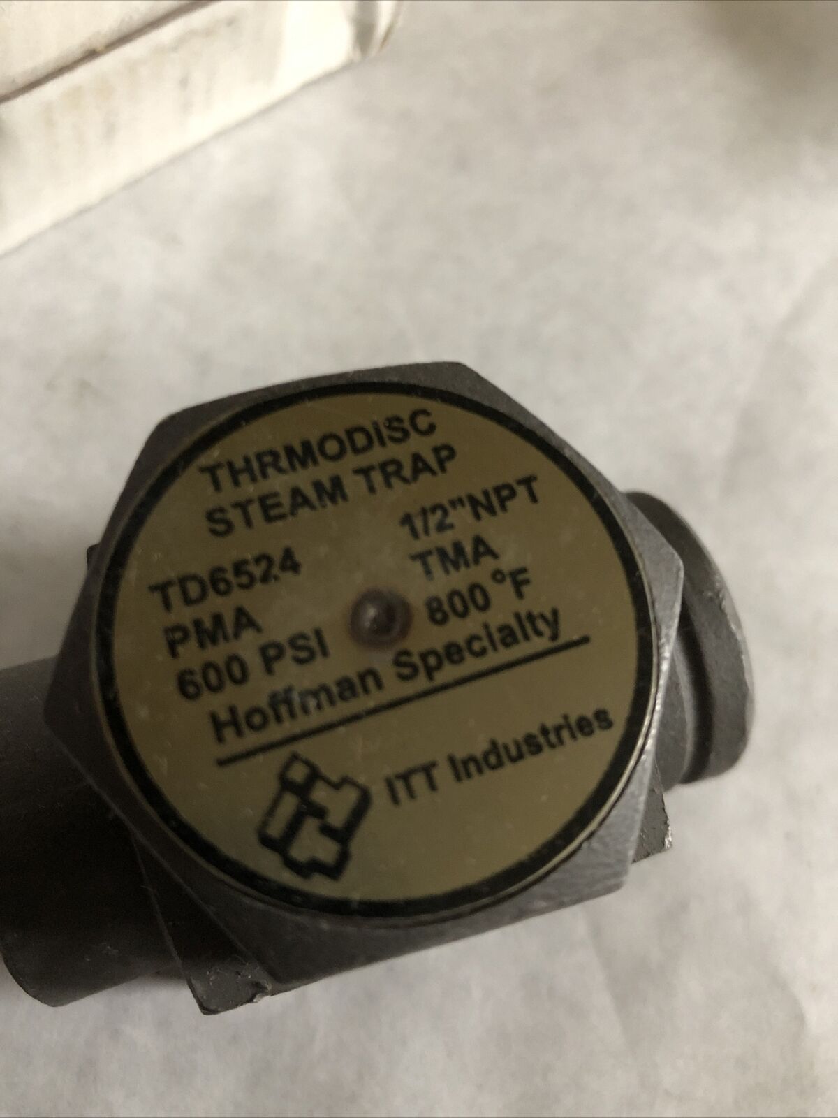 Itt 1/2" Hoffman Td6524 Specialty Thermodisc Steam Trap Td6524 Disc Valve,Br
