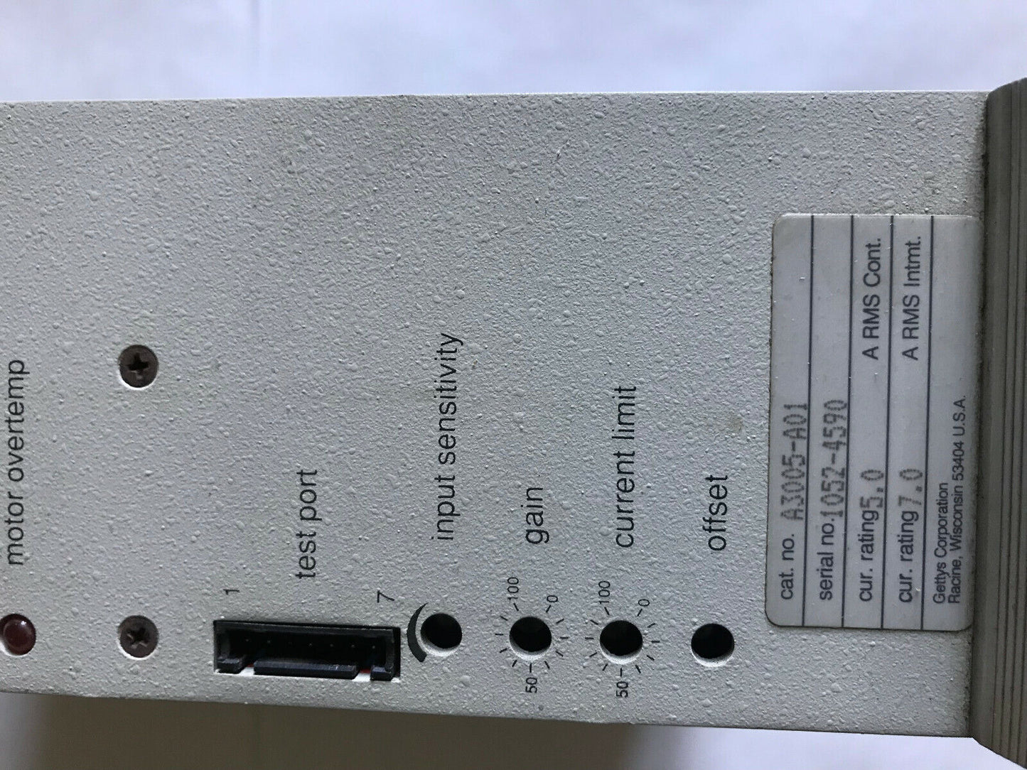 Aeg A3005-A01,Gettys A3000 Plc Controller,44-0087-102,11-0191-05,Th