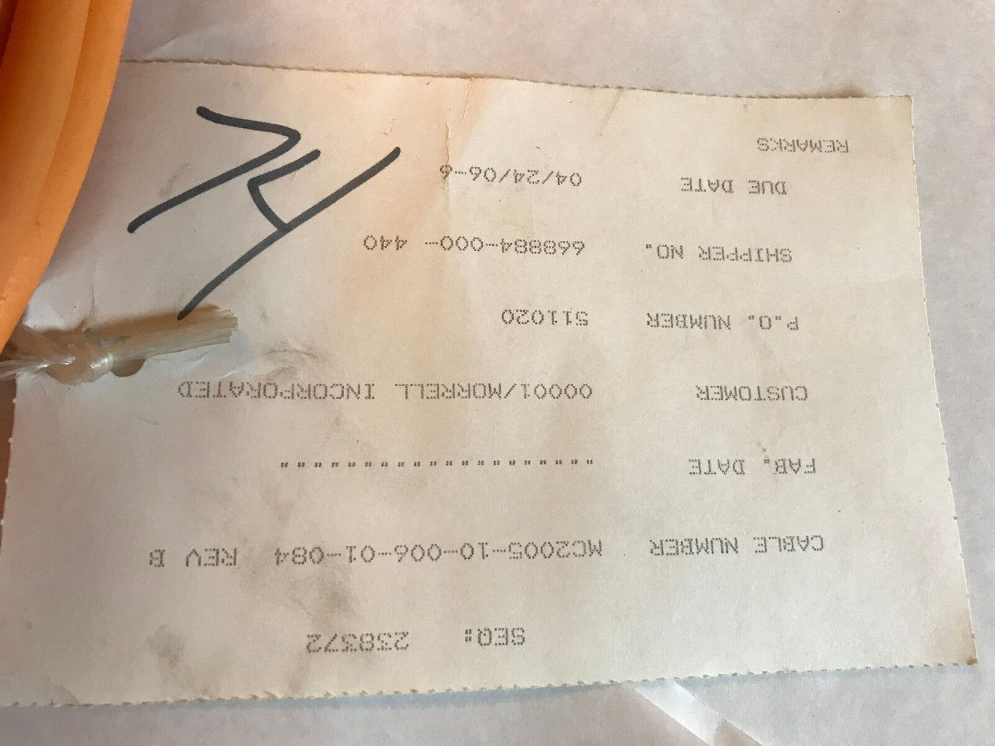 Rexroth Morrell Mc2005-10-006-01-084 Servo Cable 668884 Ink0448 01 21 43/05,Sa