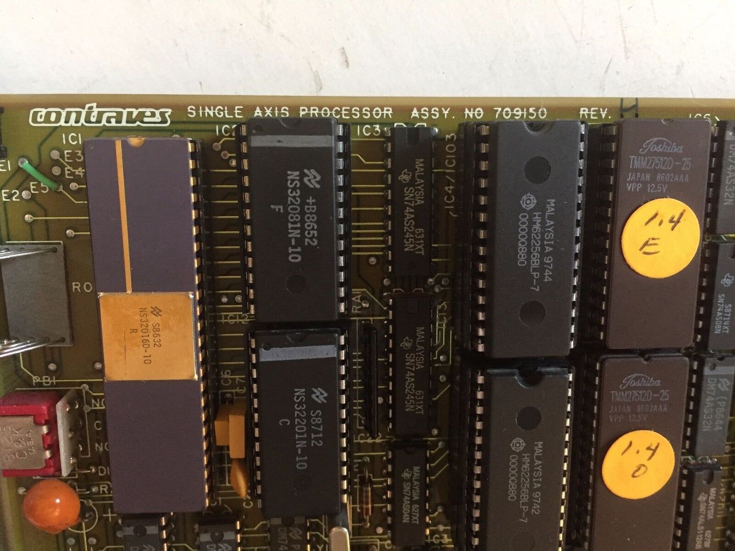 Contraves J1,Rs232,709150,7091501 Control Board Single Axis Processor,Cv