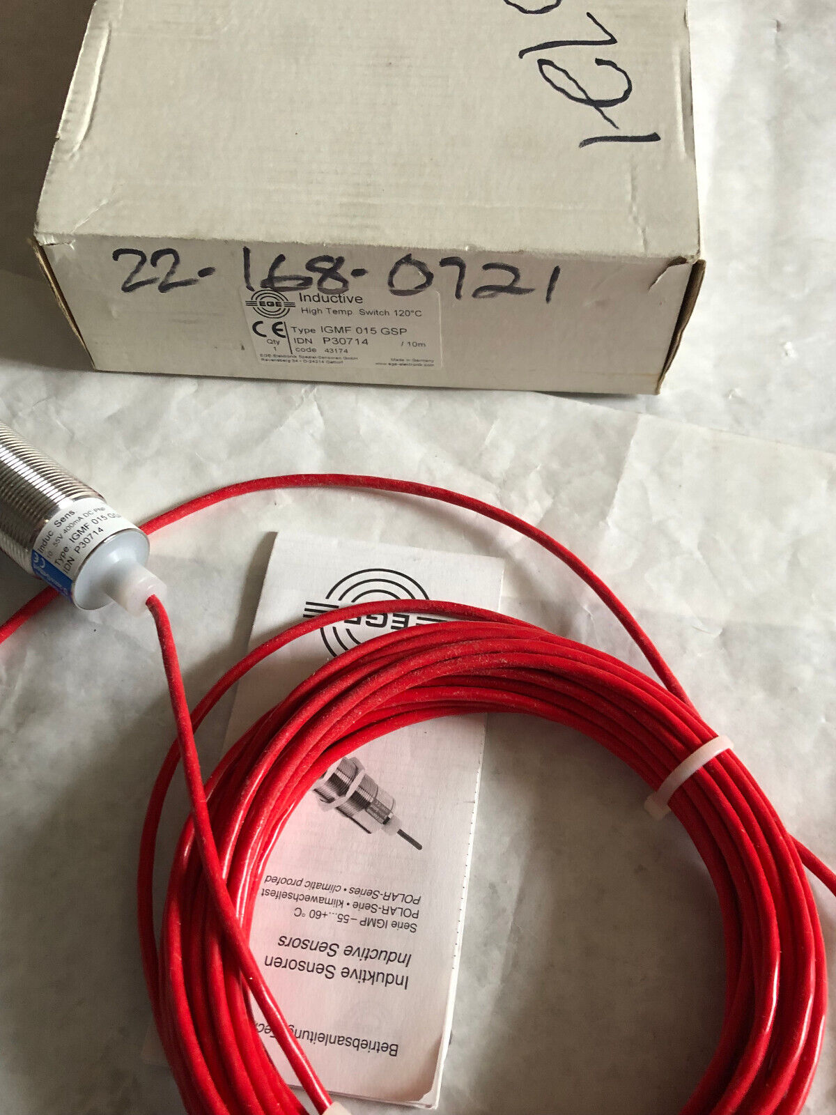 New Ege Igmf 015 Gsp Inductive Sensor,P30714,Ege Igmf015gsp,High Temp Switch,Cx