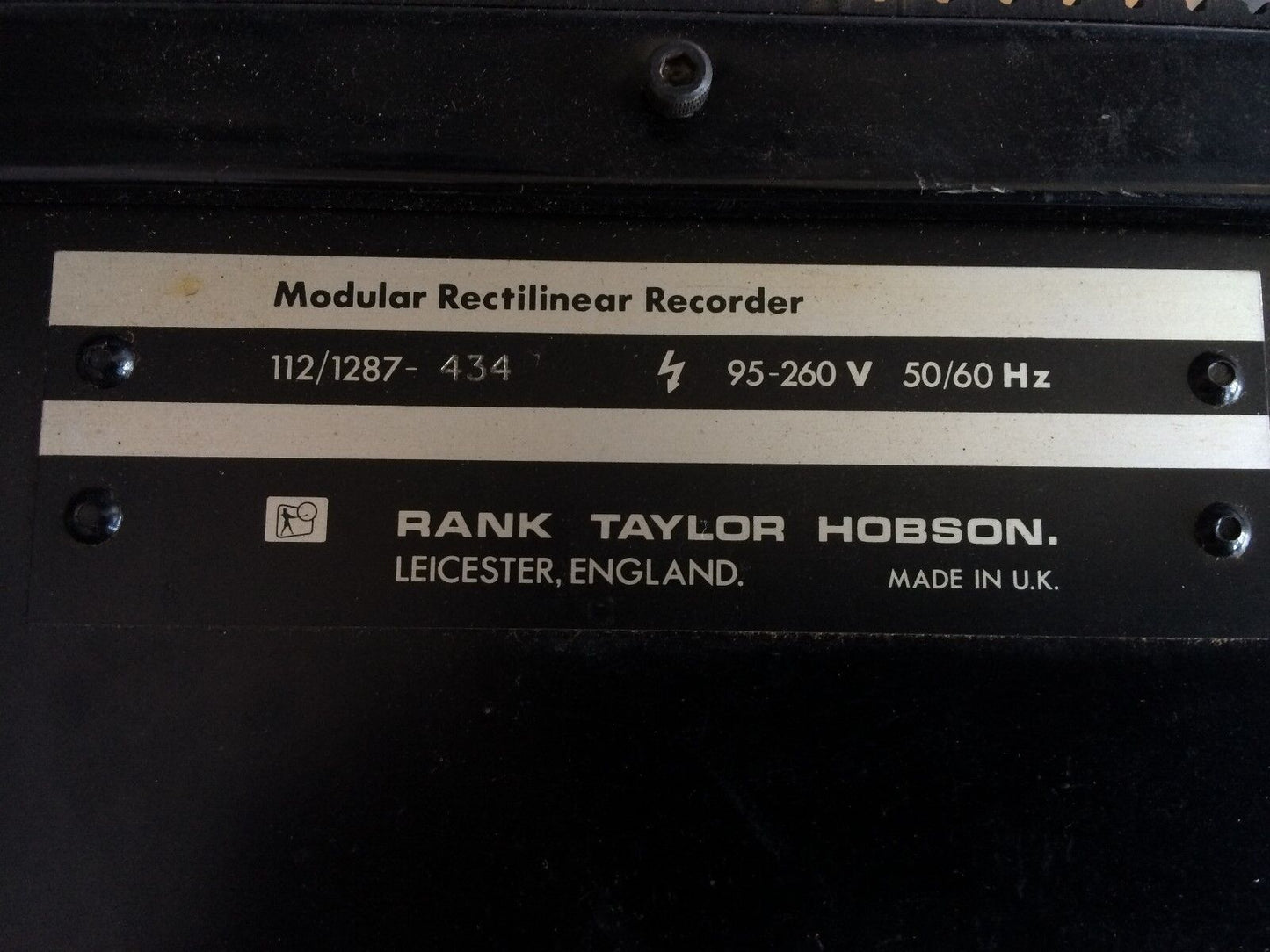 Taylor Hobson 112/1287-434 Modular Rectilinear Recorder,Rank Taylor,Bf