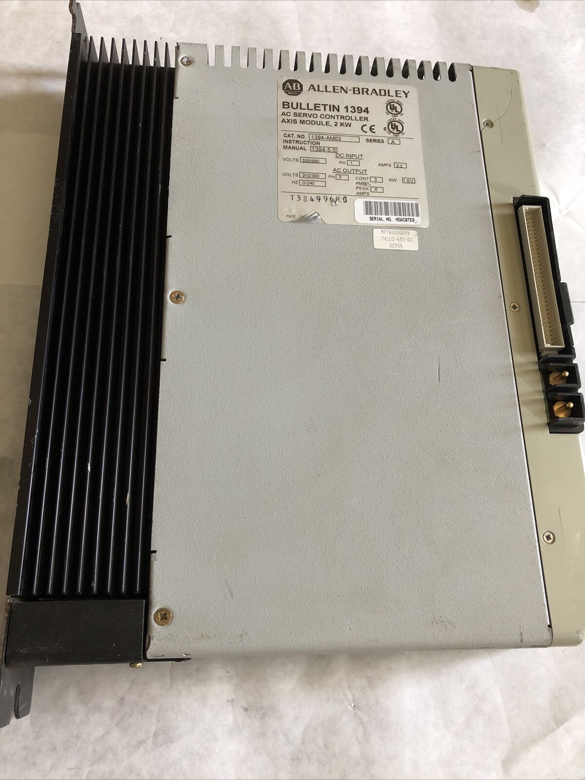 Allen Bradley 1394-Am03 A Servo Controller Axis 2.2Kw 3Amp,2Kw Axis Module,Bi