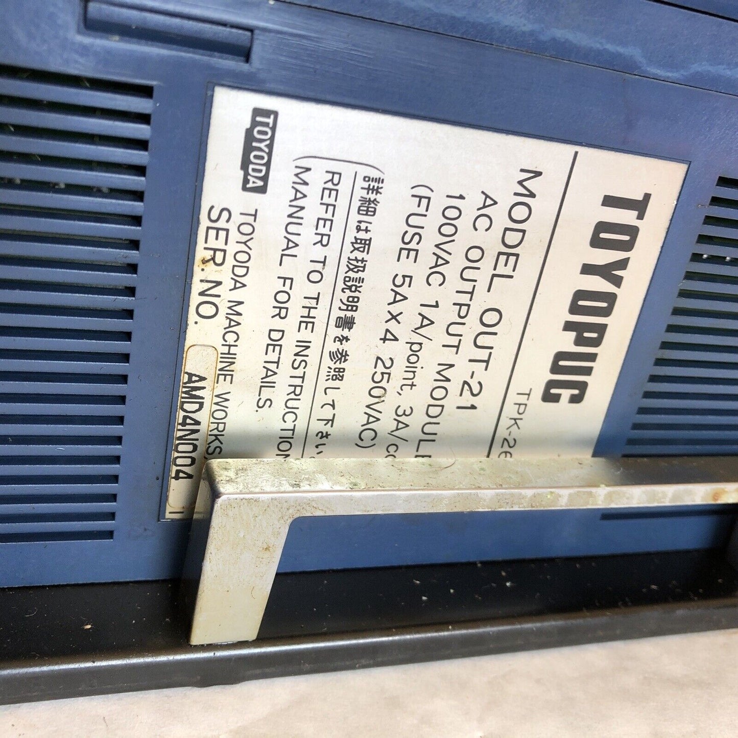 Toyoda Out-21,Tpk-2616,Tpr-2707 Toyopuc 6Slot Base,Psu,Tn-22,In-22,Out-25,Ea