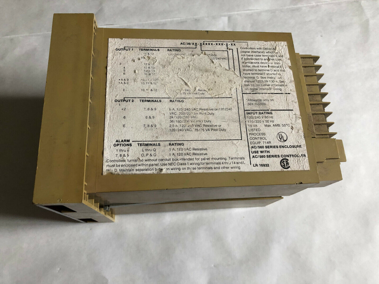Barber Colman 560,Ac/56/Xx-Xxxxx-Xxx-X-Xx Controller 5653-04815-340-1-1815,Cg