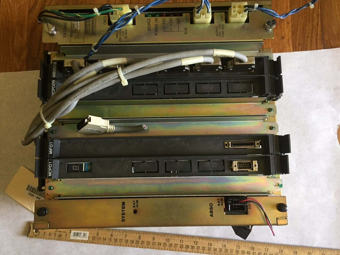 Yaskawa Jzncu-Mrk12-1E,Abso Yasnac,Cps-18Fb,Mcp01,Mif01,Mcp02b Power Supply,Tn