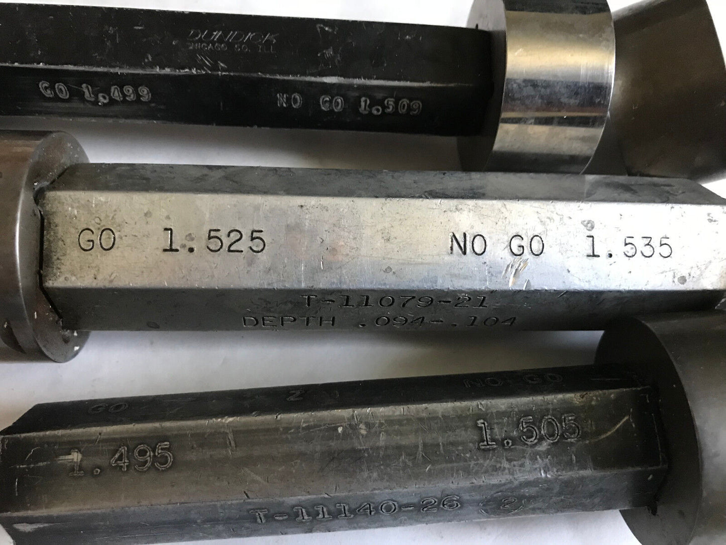 Lot The Pipe Machinery Go No Go Gage 1.525 1.505 1.515 1.499 1.509 1.505,Ad