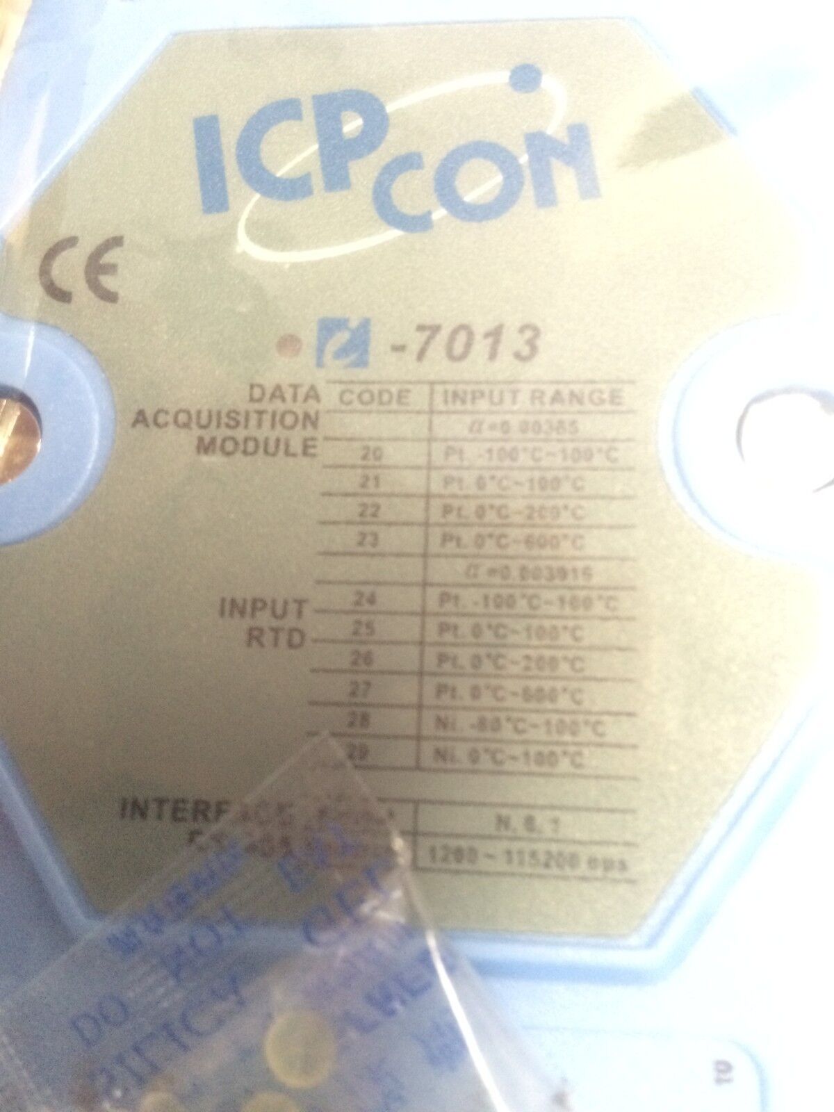 New Icp Con I-7013  Input Module Rtd 1-Channel Update To Rohs I-7013-Cr,Bz