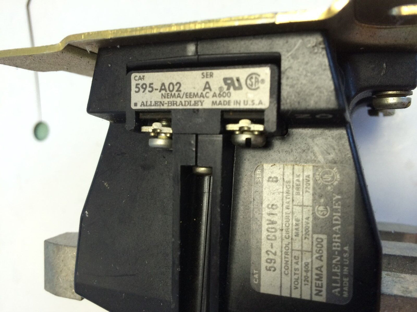 Allen Bradley 592-C0v16 B Relay 595-A02,Bc
