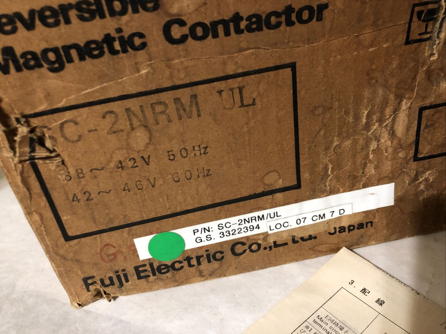 New Fuji Electric Sc-2Nrm Ul,1Nd1qo #,1Nd1q0,Sc-2Nrm/Ul,1Nc1q0#,Fuji Sc-2N/Ul,Fc