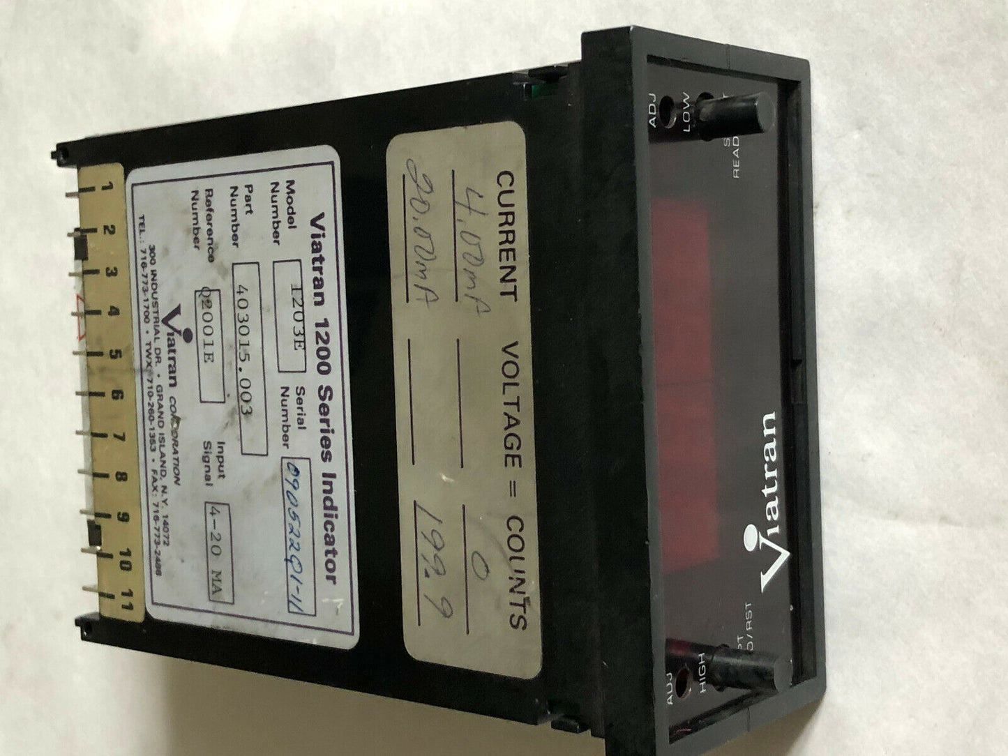 Viatran 1203E Indicator 4-20Ma / Model  403015.003, Cg