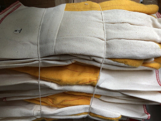 Lot 70 Pair Medium Padded Palm Cotton Industrial Work Gloves,Dl
