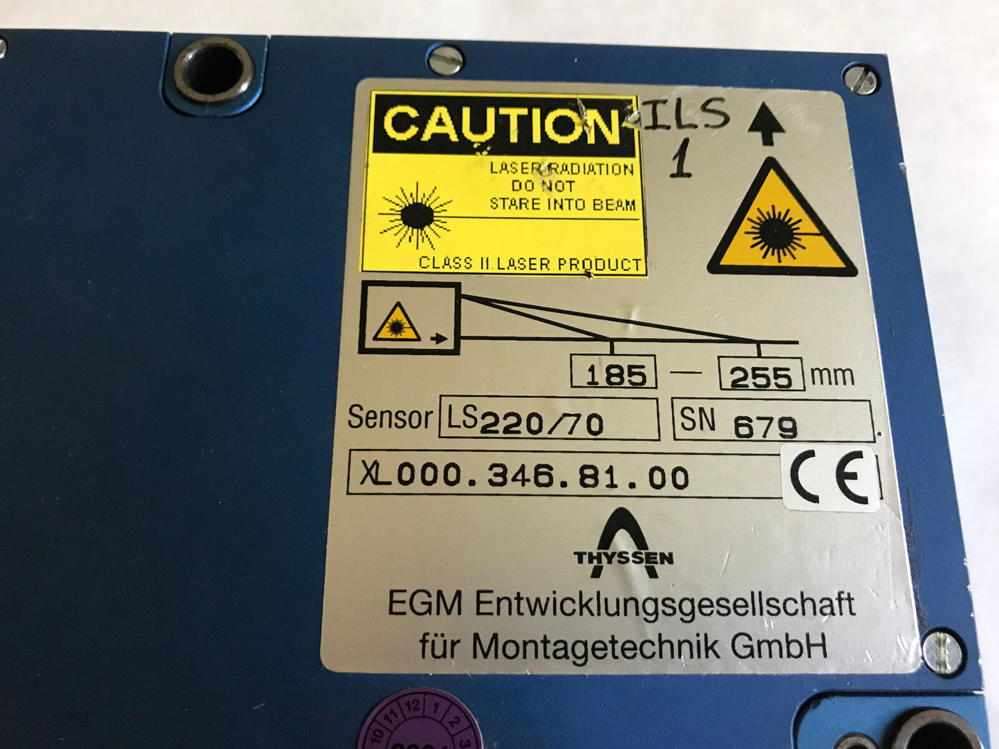 New Egm Xl000.346.81.00 Laser Head Sensor Egm Thyssen Ls220/70 Gmbh,Eq