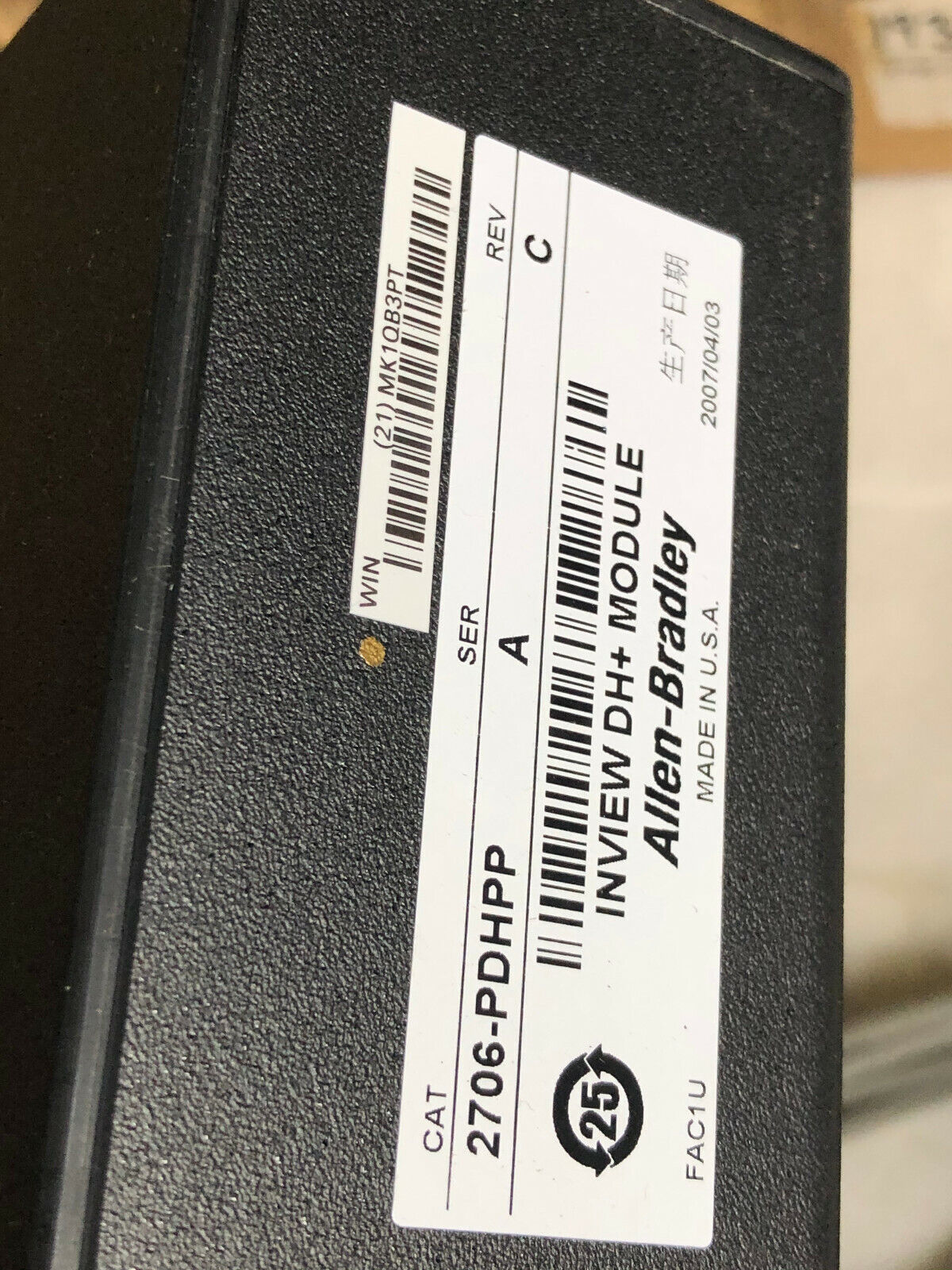 New Allen Bradley Inview Dh+ Module 2706-P22r Din Rail 24Vdc 2706-Pdhpp,Ff