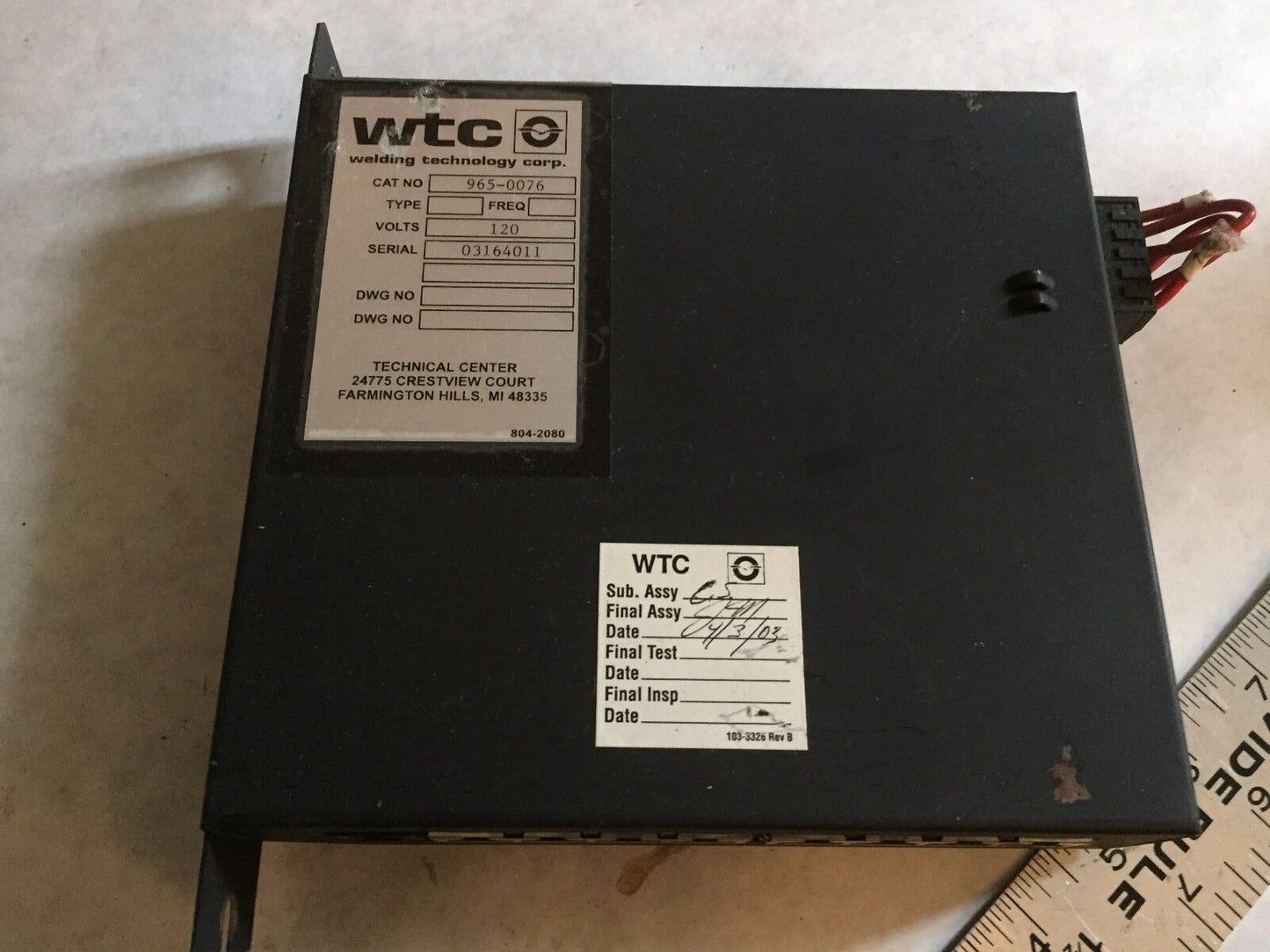 Wtc 965-0076 Rj45 Ethernet Connector Switch Welding Technology,Ay