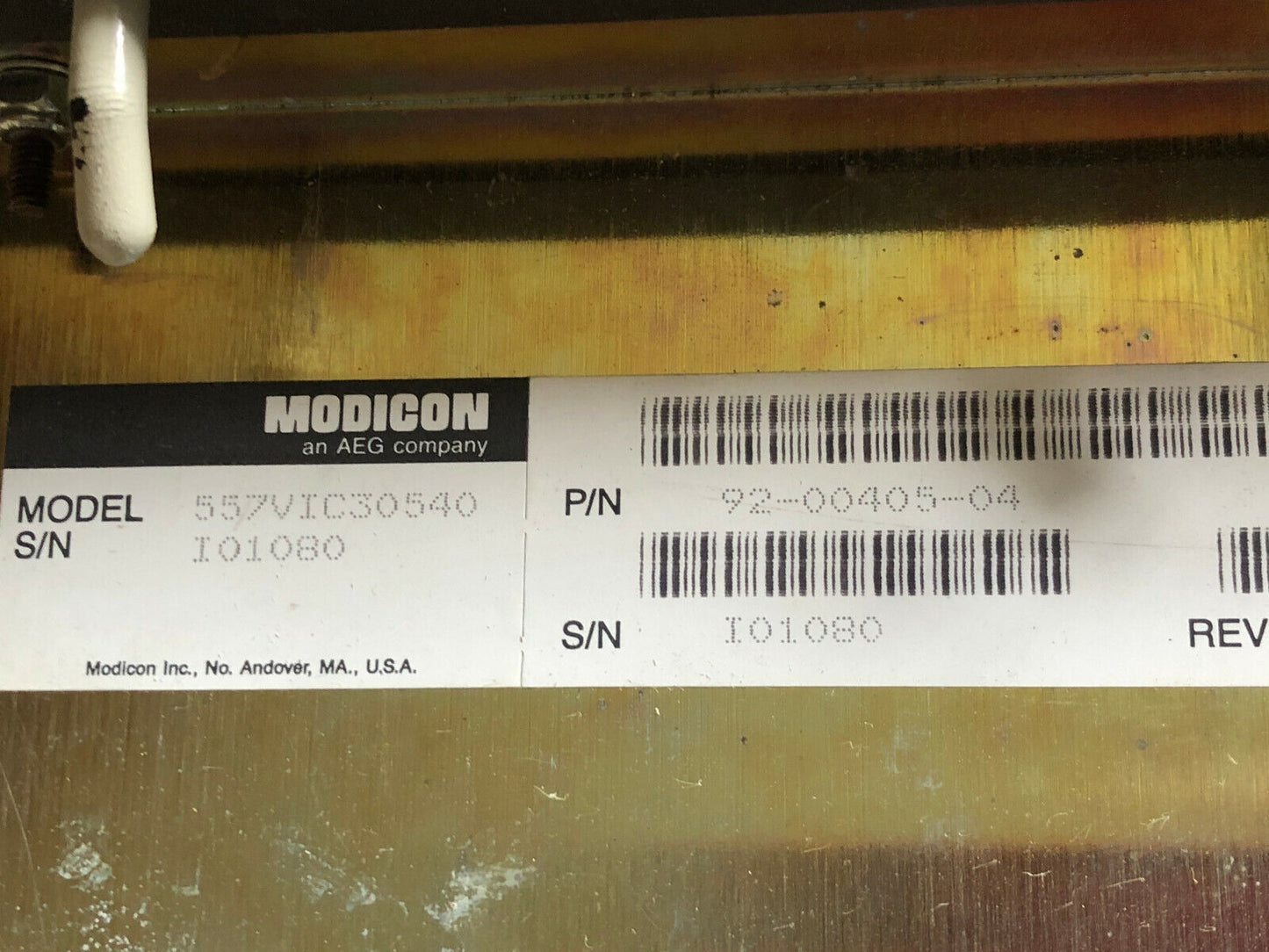 Modicon 92-00405-04,557Vic30540 3.5" Disc Drive 3L77 Fwe00419 31-27-1576-W,Co,Az