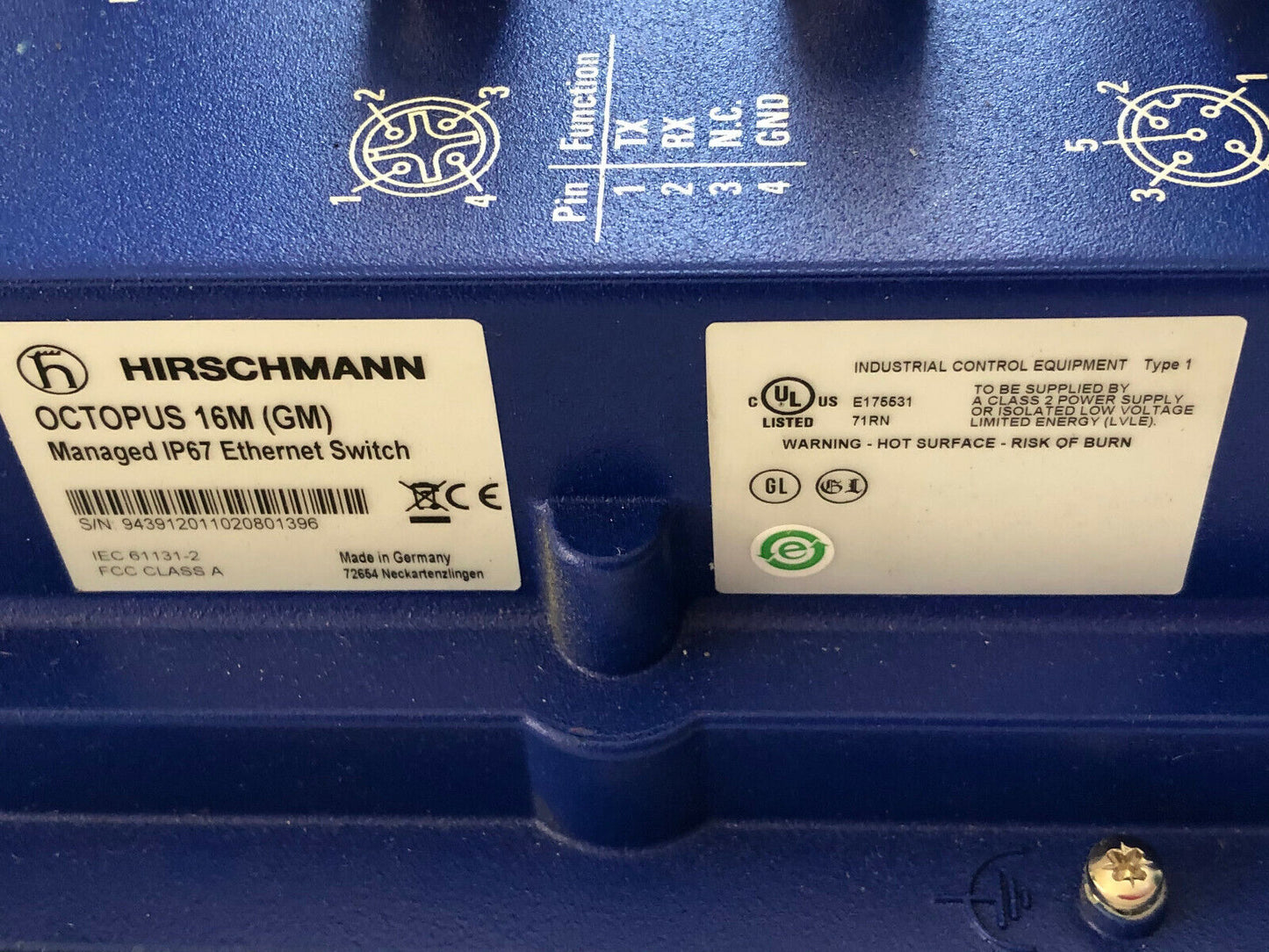 Hirschmann Octopus 16M Ip67 Ethernet Switch,Hirschmann Octopus 16M (Gm),Sv