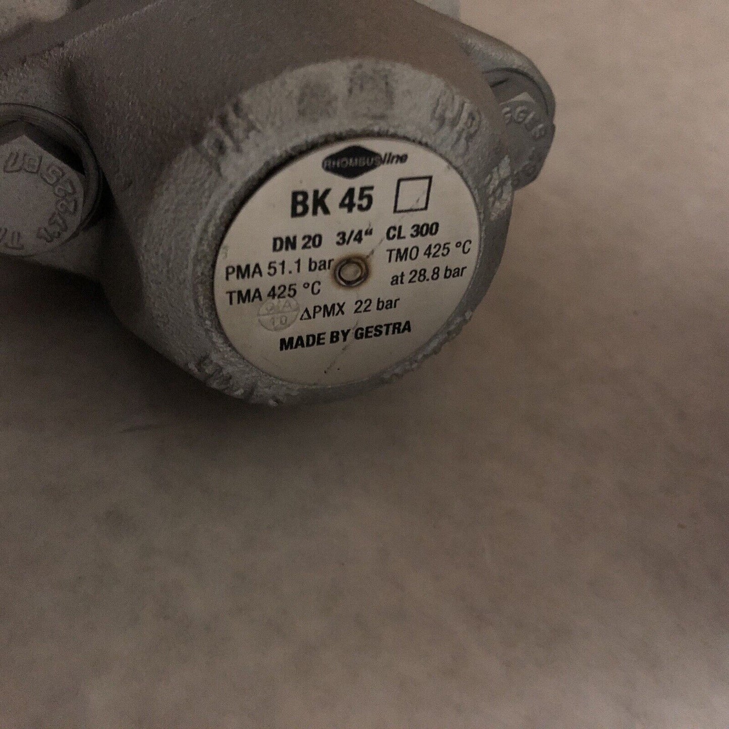3/4" Flowserve Bk 45 Dn 20 3/4" Cl 300 Thermostatic Steam Trap,Gestra 0460 Rn,Ao