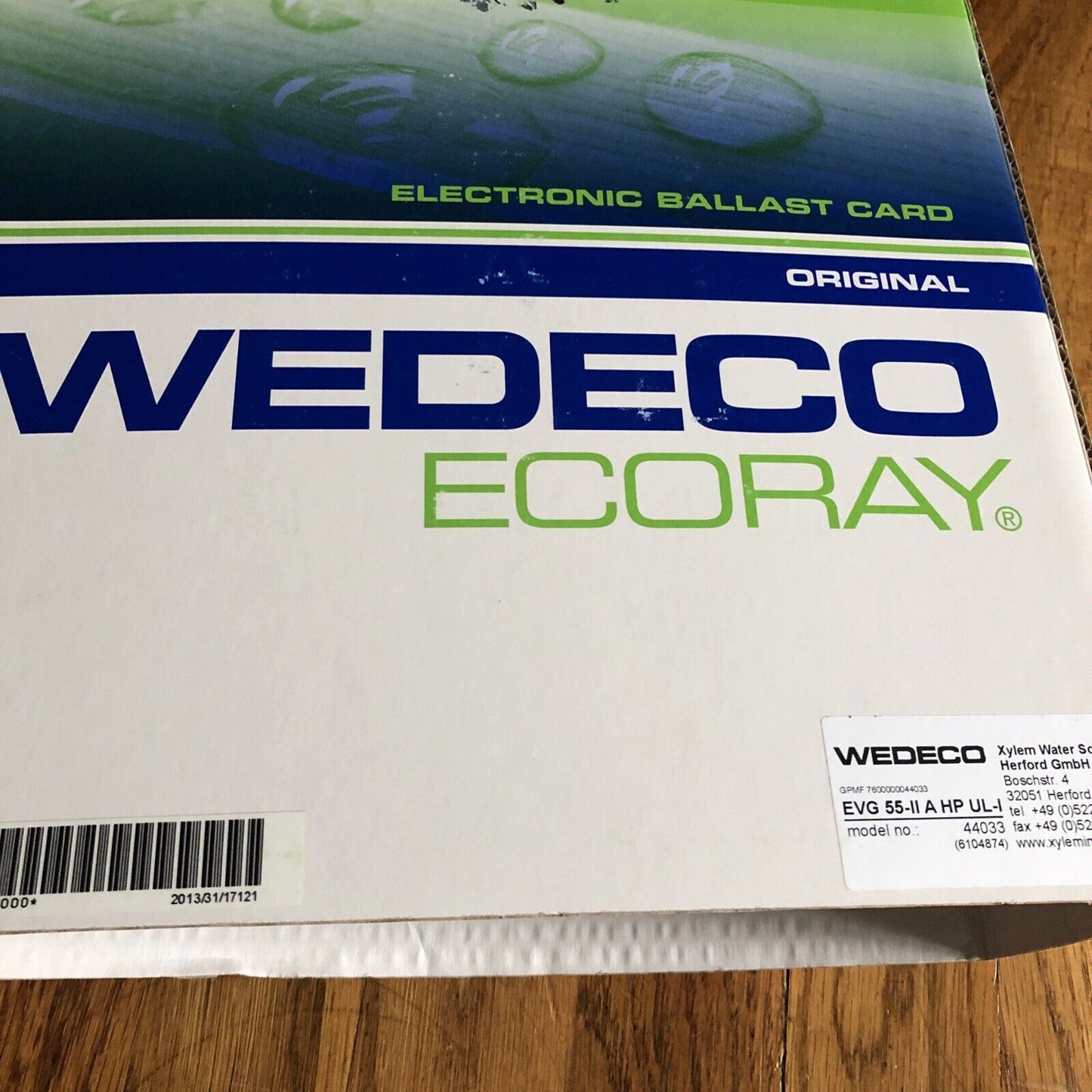 Wedeco Tr500,44033,Evg 55-Ii A Hp Ul-I, G5ubd2a9 Wedeco Ag Board Xylem 94V-0,Bb