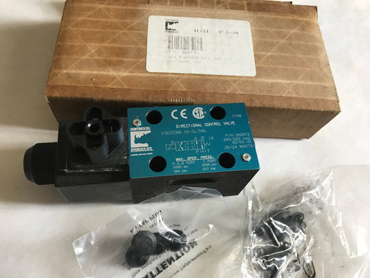 Continental 262972,Vsd03m-1A-G-34L Directional Control Valve Vsdo3m-1A-G-34L,Sa