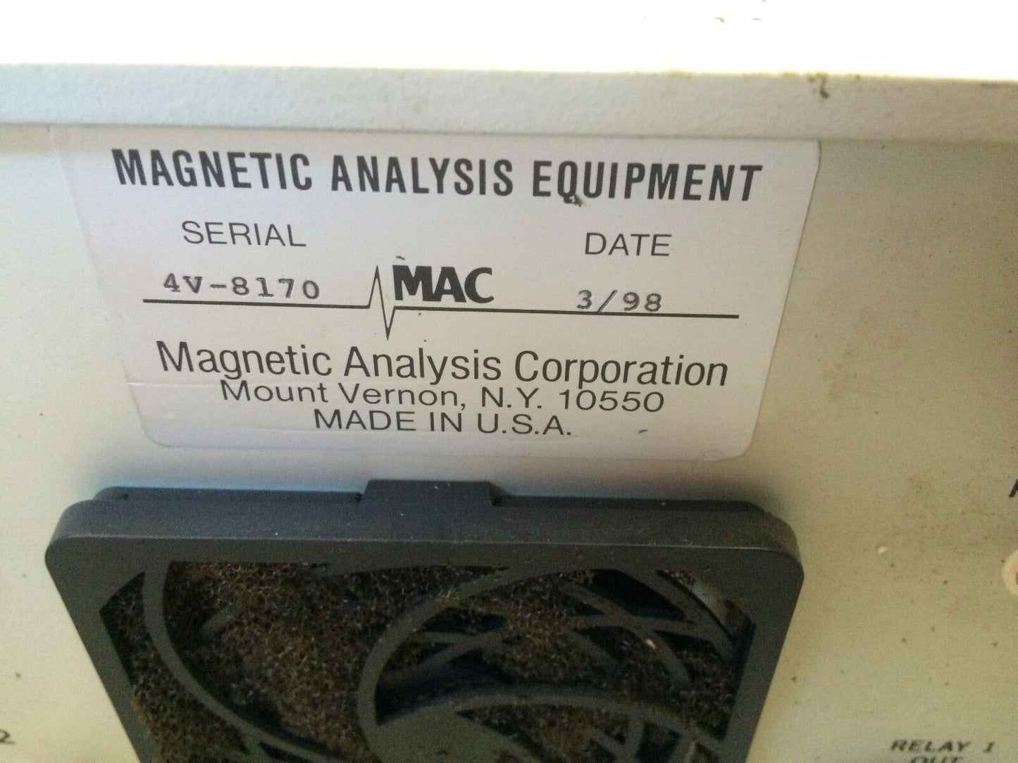 Mac Vm4det120 Magnetic Analysis Vm-4,Varimac Iv Eddy Test Comparator,Bh