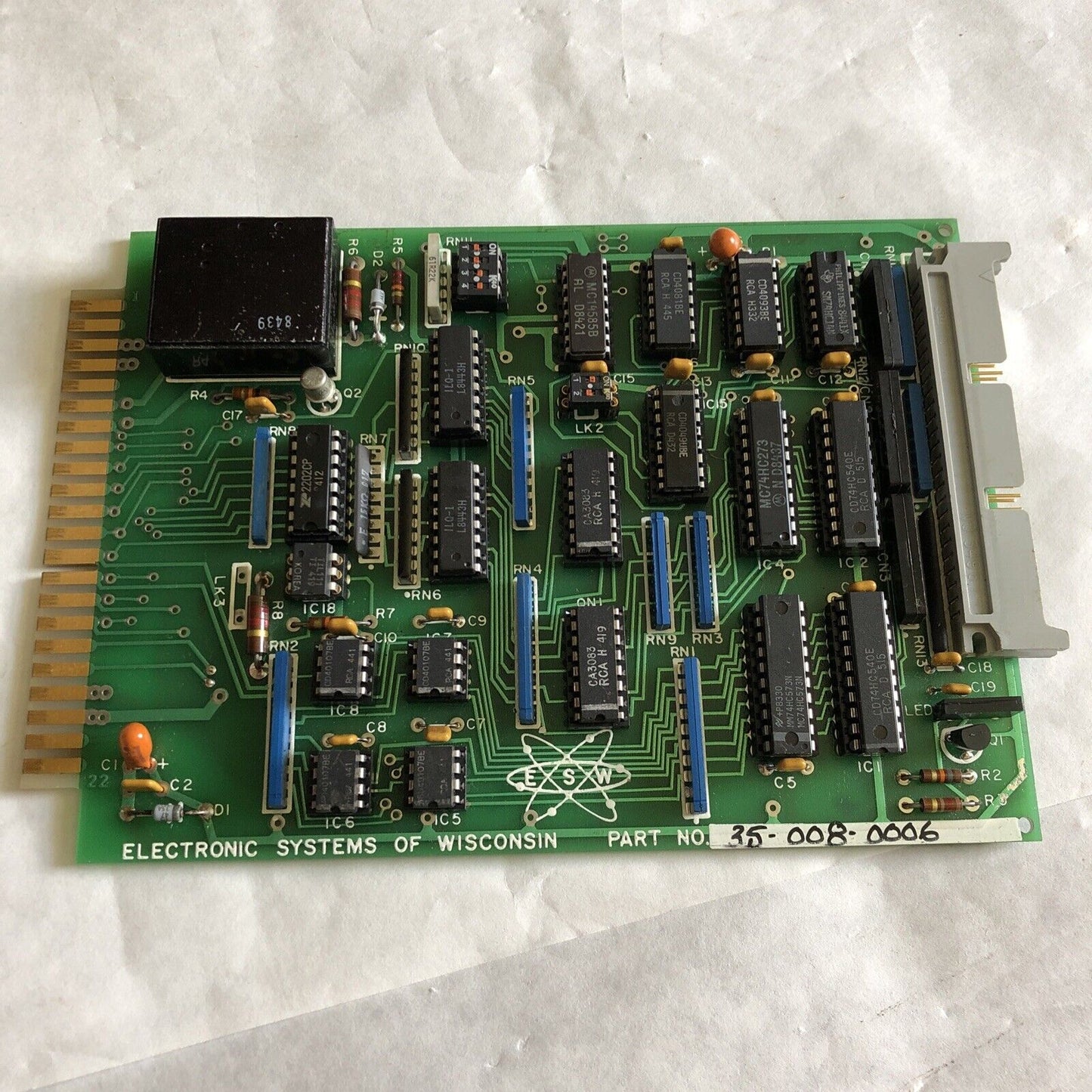Wisconsin 35-008-0006 Electronic Systemscontrol Interface Board,51-0079 Rev.A,Er