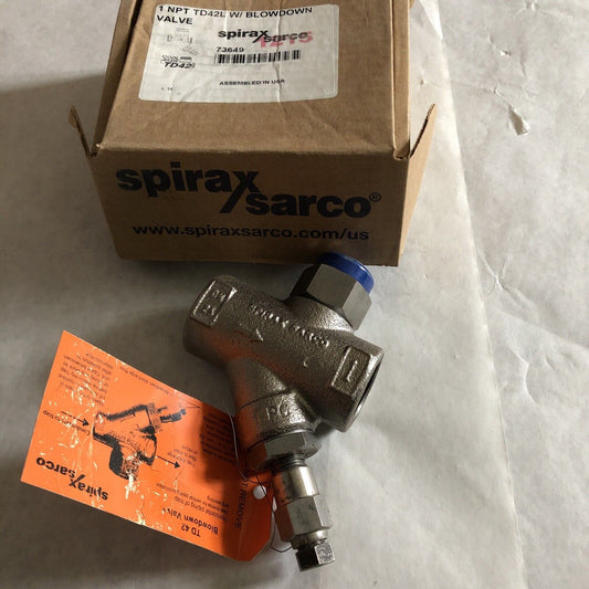 Spirax Sarco Td42l  L16 W/ Blowdown Valve Thermodynamic 1” Steel Steam Trap,Bg
