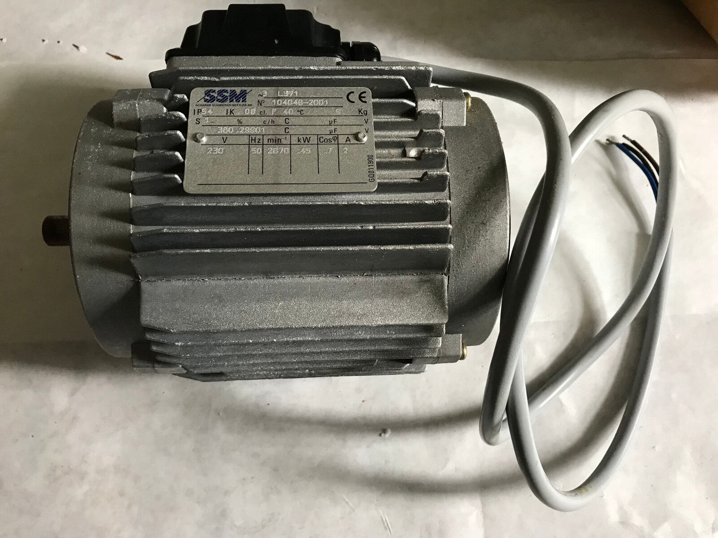 Ssm 3 Ls71 104049-2001 Scharer Schweiter Mettler Ag .45Kw 230V 2870Rpm Motor,Bh