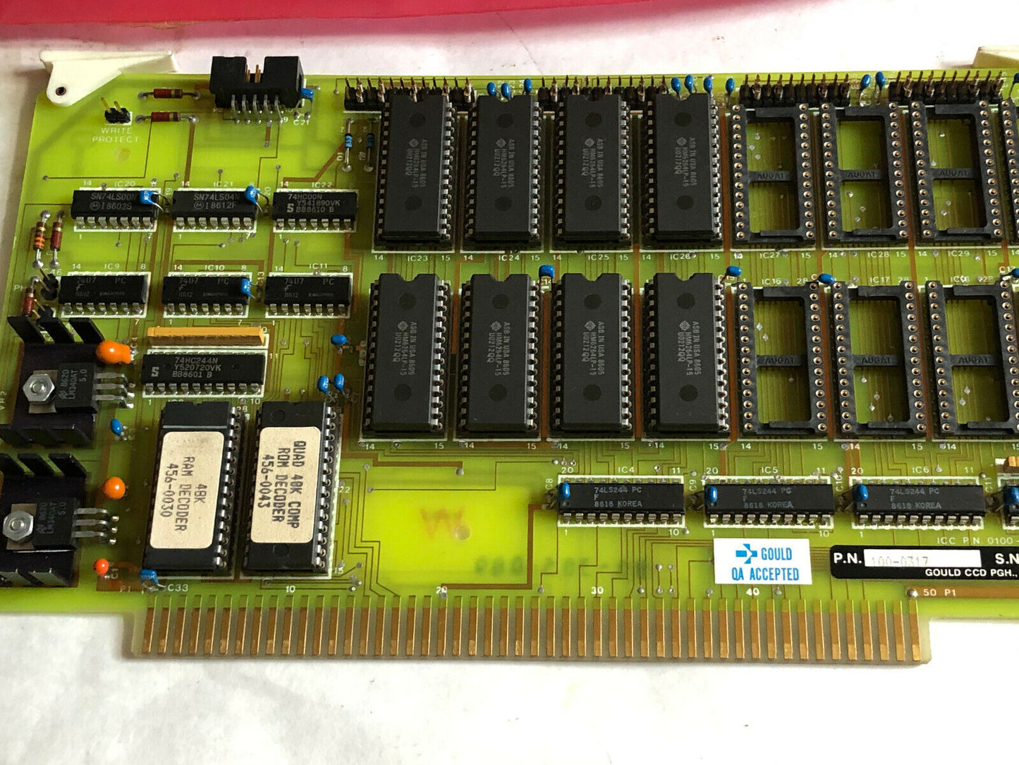 Gould Ccd 100-0317 Pc Circuit Board Control Assembly, Pcb 0100-0036,Sv,Cg