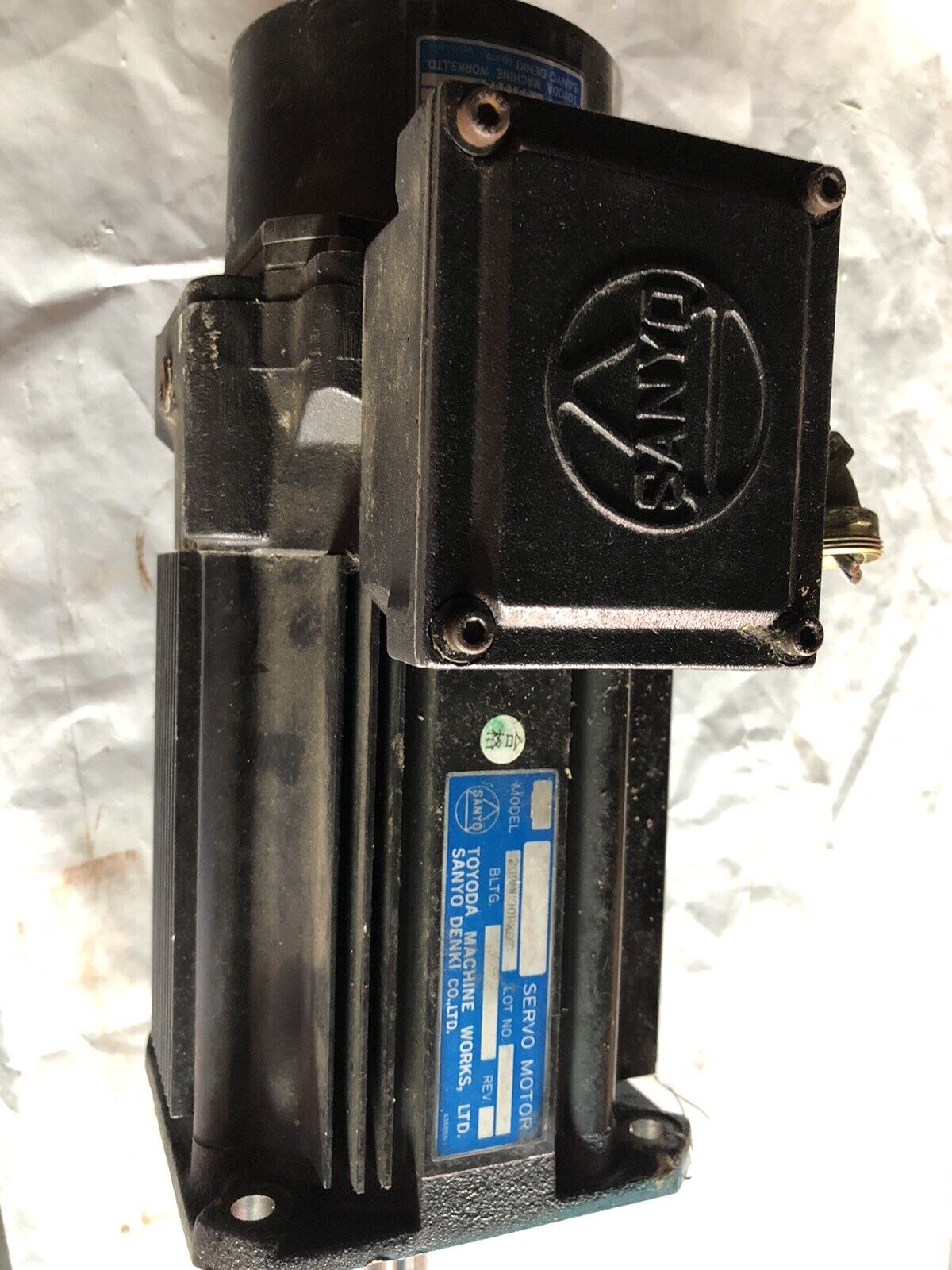 Toyoda 20Bm090bxdt0,Servo Motor,Sanyo Denki R12a831802,Shaft Dia. 7/8",Ck