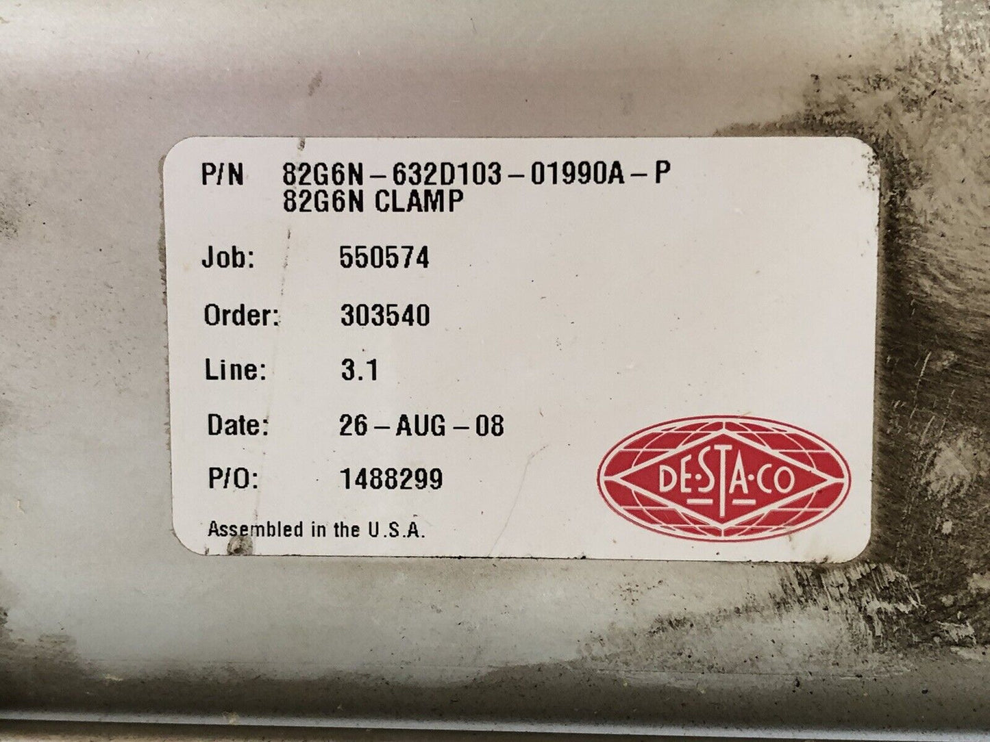 New Destaco 82G6n-632D103-01990A-P ,82G6n-632D103-01990A Pneumatic Clamp,Tj