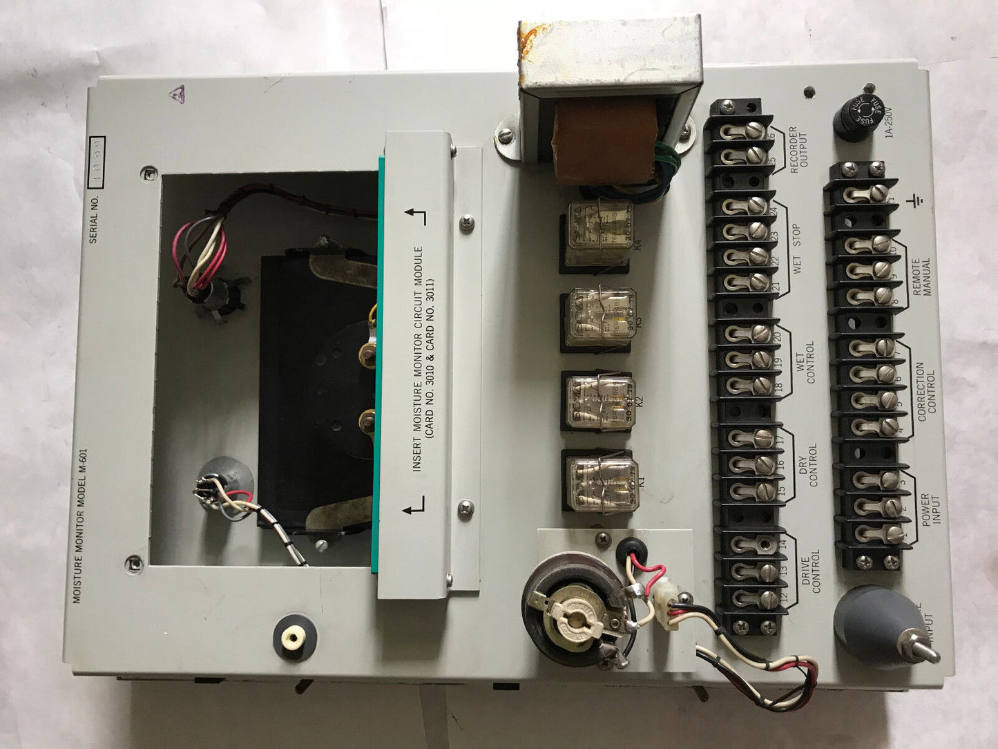 Moisture Monitor M-601 Model M-601 Analog Indicating Plc Controller Wet-Stop,Aa