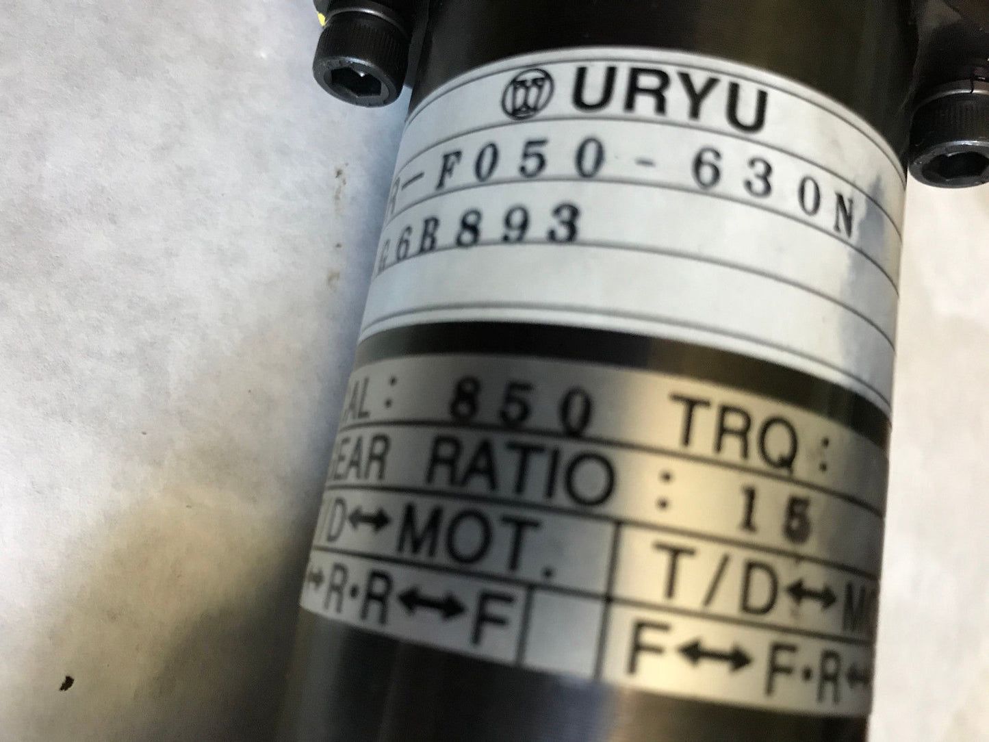 Uryu Unr-F050-630N,Tm-085,Vlbst-U01520 Nut Runner,Cal850,Bs Vlbst Servo Motor,Td