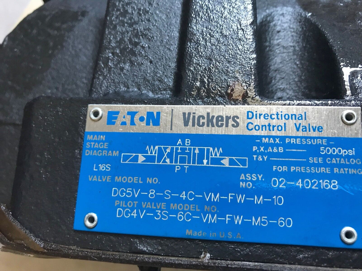 Vickers Dg5v-8-S-4C-Vm-Fw-M-10,Eaton Dg4v-3S-6C-Vm-Fw-M5-60 Hydraulic Valve,Ei