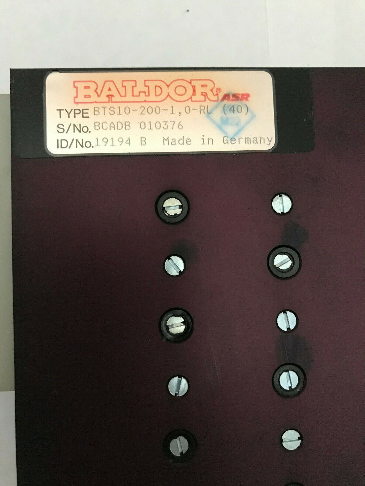 Baldor Bts10-200-1,0-Rl (40),19194 B,16408B-012 Baldor Bts 10 Baldor Asr,So