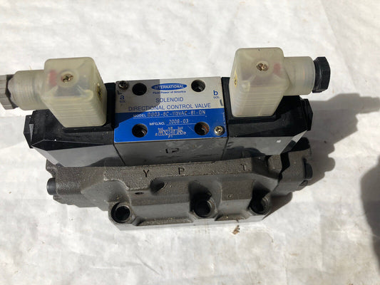 New International  Dg03-6C-115Vac-81-Dn Solenoid Dg08-6C-10,Control Valve,Hj