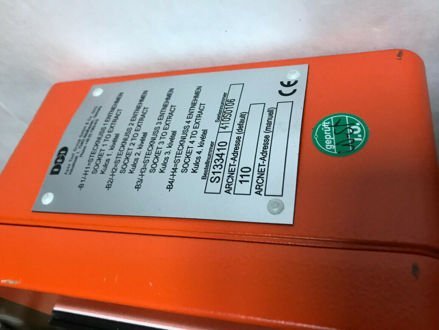 Cleco S133410,Dgd S133410 System Bus 8 Position Socket Tray,110,S 926 353,Sf