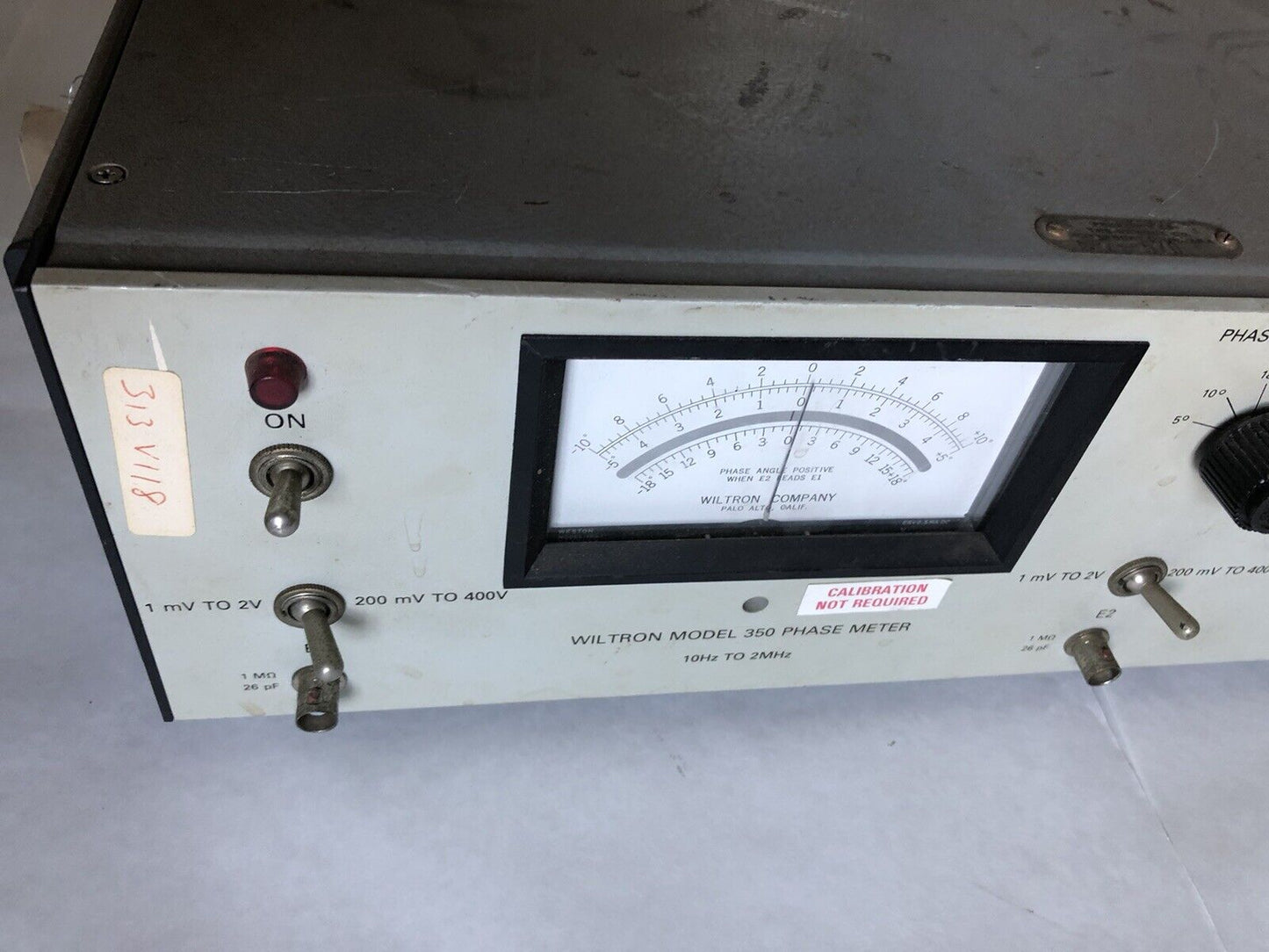 Wiltron 350 Phase Meter, 120 Vac ,Ev
