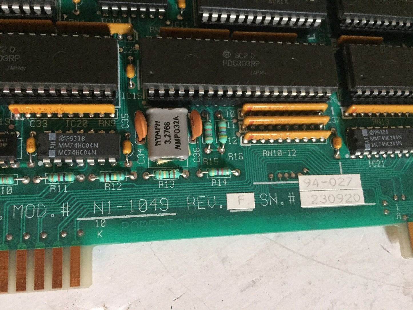 Robertshaw N1-1049,Robertshaw Csd N100-781049 Rev.C,Ti
