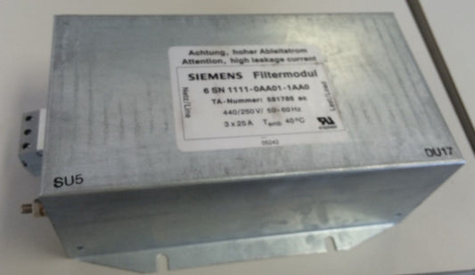 New Siemens 6Sn1111-0Aa01-1Aa0 Simodrive Power Supply Filter, 6Sn11110aa11aa0,Bb